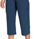 Women's Cargo Capris Lightweight Quick Dry Hiking Pants Water Resistant Summer Travel Pants with 6 Pockets 2026, Large