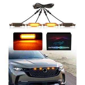 LED Grill Lights for Mazda CX-50 2022-2025 Grille Lights Mazda Accessories Front Grille Trims (Yellow)