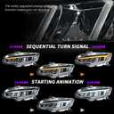 Archaic Headlights Assembly Compatible for 10th Gen Honda Civic 2016-2021,Projector Headlight w Sequential Turn Signal for Civic Sedan/Coupe/Hatchback,for EX/LX/Sport/Touring/Si/Type R, Pair