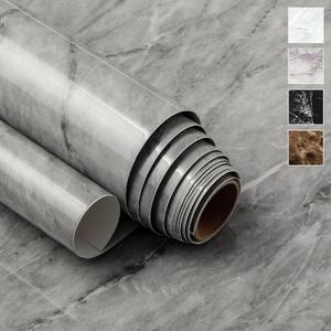 Very Berry Sticker Marble Peel and Stick Wallpaper (24" x 118", Deep Gray) Waterproof and Easy to Clean Self-Adhesive Film for Any Surfaces and Furnitures