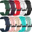 10-Pack Bands for Tensky GTX20/Antfit GTX20/ENOMIR GTX20/Gydom GTX20 Smartwatch Watch Strap, 20mm Classic Flexible Colorful Quick Release Replacement Wristband for Women&Men
