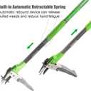 Grootpow WP5 Apex Weeder, Lightweight Weed Puller Tool for Women, Weeding Remover Tool with 3-Claw Stainless Steel, 39-inch Ergonomic Handle, Easily Remove Weeds Without Bending or Kneeling