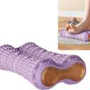 Foot Massager Roller for Plantar Foot Arch Trainer Fasciitis Relief Dual-Row Foot Massagers Waterproof Exercise Supply Purple
