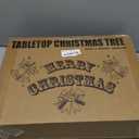 3ft Christmas Tree with Lights, Christmas 36inch Small Artificial Tabletop Tree, Xmas Desk Mini Tree with 50 LED Lights, Hanging Ornaments Decorations, Holiday Tree for Home Decor, Indoor, Office,  3ft Green With Ornaments