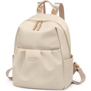 Small Backpack for Women, Cute Backpack Casual Work Daypack Purse for College Travel, fit 9.7 Inch, Apricot