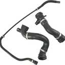 Engine Lower Upper Radiator Hose Coolant Water Hose Pipe + Expansion Tank Vent Line Hose Replacement Set fit for BMW 325i 328i 330i #17127618510 17127531579 17127531581