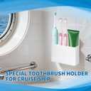 Magnetic Toothbrush Holder for Cruise Ships, Wall-Mounted Bathroom Organizer, Compact Travel Accessories, Cruise Essentials 2025&2026