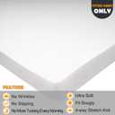 Soft Stretch King Size Fitted Sheet Only - Jersey Knit, 4-Way Stretchy Snug Fit, Wrinkle Free & Stay in Place, No More Slipping Off for Mattress, Soft & Comfortable - White, King
