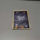 5 x CRTURUNIQ Luxury Navy Blue Thank You Card with Silver Foil - 5x7 Large Blank Note Card with Thick Gold Envelope & Sticker - Premium Heavyweight Cardstock for Wedding, Business, Sympathy & Men