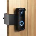 Doorbell Mount Compatible with Blink, Anti-Theft Video Doorbell Mount Bracket, Door No Drilling, Outdoor Camera Doorbell Bracket Holder with Rain Cover, Not Block Doorbell Motion Sensor