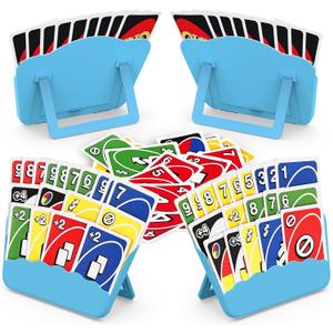 Tenyond Card Holders for Playing Cards - 4 Pack Playing Card Holder w/Foldable Stand for Stocking Stuffers, Travel Games, Seniors, Little Hand or Arthritis Hand, UNO, Poker, for Holidays Game Night
