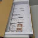 Seinloes 2 Pack Pull Out Cabinet Organizers 21"Deep with Raising Pad for Framed Cabinets,Expandable Slide Out Drawers Upgrade 3 Slide Rails,Roll Out Shelves Adhesive,Adjustable Width 12"-20.45" White