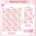 100 Floral Guest Napkins Pink and White Toile Disposable Paper Napkins Decorative Flower Bathroom Hand Towels for Bridal Baby Shower Tea Party Birthday Party Supplies