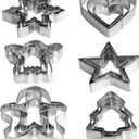 Christmas Cookie Cutter Set - 18 Piece Gingerbread Man, Snowflake, Tree, Heart, Star, Angel Shapes for Holiday Winter Baking