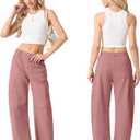 Lepunuo Womens Barrel Cargo Pants Casual Baggy Stretchy Elastic Waisted Wide Leg Jeans Y2k Streetwear with 6 Pockets (XL)