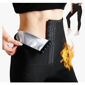 Nano Hertz Sauna Sweat Shapewear Leggings Pants Workout Suit Waist Trainer Shaper Sweatsuit Exercise Fitness Gym Yoga Women XXL
