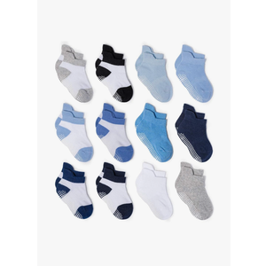 Zaples Baby Non Slip Grip Ankle Socks with Non Skid Soles for Infants Toddlers Kids Boys Girls 0-5 M