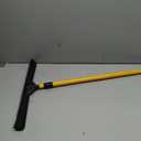 Pet Hair Sweeper, Rubber Broom Pet Hair Lint Removal Device with Telescopic Bristles Sweep Cleaner 27 to 47 Inches Adjustable Length Rubber Bristles TPE Scraper for Carpet Tile Hardwood Linoleum (Yellow)