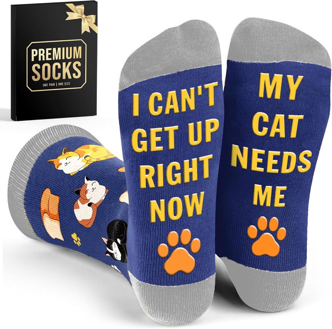Funny Gifts For Men, Women  Fuzzy Cat Dog Sock For Dad Mom - Christmas Gifts, Stocking Stuffers for Animal Lovers