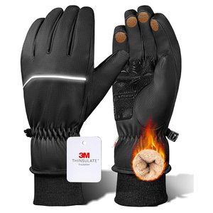 GXCROR Waterproof Winter Gloves for Men & Women, Touchscreen 3M Thinsulate Thermal Gloves for Skiing, Cycling, Snow Shoveling & Outdoor Work, Locked-in -20℉ Warmth M