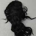 AISI HAIR Black Wig for Women, Long Wavy Lace Hairline Middle Part Synthetic Heat Resistant Wig for Daily Party-26 Inch