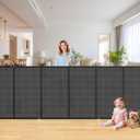 120 Inch Retractable Baby Gates Extra Wide, 41 Inch Reinforced Extra Tall Gate for Large Openings, Mesh Safety Gate for Kids Pets, Retractable Dog Gate for Stair Hallways Doorway Indoor Outdoor, Black