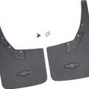 GM Accessories 22894865 Rear Flat Splash Guards in Black with Bowtie Logo
