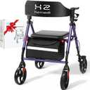 Rollator Walker for Seniors with seat Adjustable Height 8" Wheels