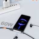 CableCreation USB C to 3.5mm Headphone and Charger Adapter, 2 in 1 Type-C to 3.5mm Audio Hi-Res with PD Fast Charge, USB C to Aux with Charging Dongle for iPhone 16 15 Pro Max, Galaxy 24+, Pixel, iPad