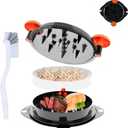 Chicken Shredder Tool Twist Large Chicken Breast Shredder Tool-Meat Shredder Meat Masher for Chicken Ground Beef Pork with Up-grated Stainless Steel Spikes Kitchen Gadgets Essentials (Orange&Black)