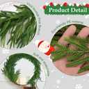 2PCS 6FT Artificial Norfolk Pine Garlands, Real Touch Winter Pine Garland, Green Artificial Greenery Garland for Table, Indoor, Mantle, Wall, Outdoor Christmas Decorations (2)