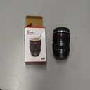 Camera Lens Coffee Mug with Slider Lid, Stainless Steel Camera Mug, Realistic Lens Replica, Gifts for Photographers