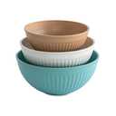 Nordic Ware Prep and Serve Mixing Bowls Set, 3-Piece, Earth-Tones