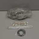 Old Lady Wig and Accessories, Gray Wigs for Women, Natural Appearance, Breathable and Comfortable, Suitable for Role Playing, Halloween Parties, Stage Performances (5Pcs Set, Grey)