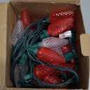 Wintergreen Lighting C7 OptiCore Commercial Red and Cool White Christmas Lights - LED Christmas String Lights, Outdoor Christmas Holiday Lights; Green Wire (50 Lights, 50 ft)