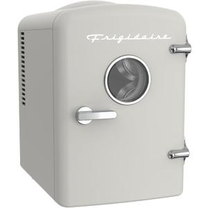 Frigidaire Retro Mini Personal Fridge Cooler, Holds Up to 6 Cans (1 Gal), Portable & Compact, AC Plug & 12V Car Charger (Moonlight)