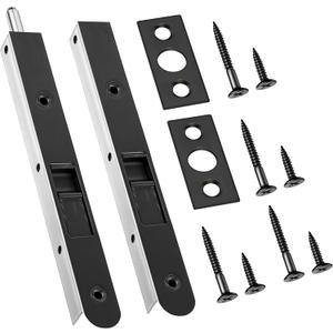 2 Pack 7 Inch Flush Bolt for Double Door, Heavy Duty Chrome Plating Flush Latch Bolts, French Lock for Opening and Composite Wood Double Dummy Door (Oil Rubbed Bronze)