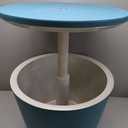 Keter Modern Cool Bar Outdoor Patio Furniture and Hot Tub Side Table with 7.5 Gallon Beer and Wine Cooler, Teal