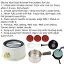 Sealing Wax Warmer Electric, Electrical Wax Seal Warmer Melting Furnace Kit with 300pcs Metal Waxseal Beads, a 80ml Large Spoon, a Non-Slip Melt Scoop(300 Metal White Set)