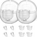 Wearable Breast Pump Accessories, Replacement Pump Parts Flange 24mm, Duckbill Valve, Silicone Diaphragm, Milk Collector Cup Compatible with MOMMED S18 S21, 2 Sets