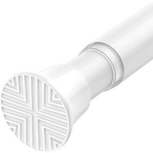 Tension Rods for Windows 30-63Inch Tension Curtain Rod White Adjustable Curtain Rod No Drilling Spring Rod for Light Shower Curtain,Doorway,Closets