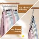 Space Saving Hangers for Clothes 8 Pack, Sturdy Metal Hangers Wardrobe Organizer, Magic Cascading Hanger, Closet Space Saver Closet Organizers and Storage