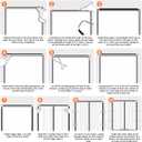 Sliding Garage Door Screen 9x7FT for 1 Car Garage Doors, Magnetic Garage Screen Door with Track Closure, 16x7Ft Retractable Garage Door Screen(Patent has Been published) (Black)