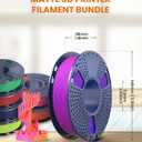 TECBEARS Dual Color PLA Filament Bundle, Matte PLA 3D Printer Filament Bundle, Dimensional Accuracy +/- 0.02 mm, 250g Spool, 8 Rolls, 2kg in Total