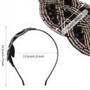 Sibba 1920s Headbands for Women Head Bands Accessories Crystal Bridal Wedding Black Headpiece 20s Rhinestone Flapper Vintage Hair Valentines Accessory for Girls Costume Prom Party Retro (Black Gold)