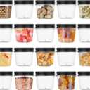 Plastic Mason Jars 4 oz 20 Pack Storage Containers with Lids | Clear,Plastic,Food Safe,BPA Free,Good sealing,See Through,Leak Resistant,Wide Mouth Design
