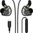 Lightning Earbuds for iPhone, Wired Headphones with Microphone & Volume Control, Noise Isolating in-Ear Earphones for Apple for iPhone 14/14Pro Max/13/13Pro/12/12Pro/11/XR/8, Over Ear Gaming Earbuds