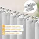 3 in 1 Light Grey Shower Curtain Set with PEVA Liner & 12 Hooks, 72 x 72