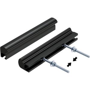 Haidms 25 Pack Adjustable Cabinet Handles Black Cabinet Pulls 1" to 4" (25-102mm) Adjustable Hole Centers Square Drawer Pulls for Kitchen Hardware