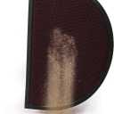 LUMI Half Circle Front Door Mat, 24x36 Red Outdoor Doormat for Entrance, Heavy Duty Rubber Backing, All Weather Waterproof Dirt Trapper, Easy to Clean, Fade Resistant